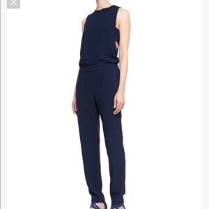 Trina Turk Navy blue jumpsuit with side cut out